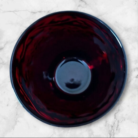 Princess House Ruby Red Fantasia Glass Pillar Candle Holder - Picture 4 of 5